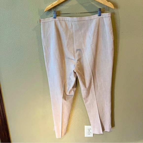 COPY - Eileen Fisher Flat Front Side Zip Ankle Pants,16,Wheat,Stretch Minimalis… - Picture 3 of 10